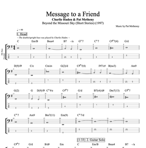 Message to a Friend